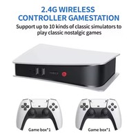 Console de jeu TV M5 4K 3D PS 5 64G/128GB avec manette sans fil 2.4GHz, Android Quad-core, prise en charge de 2 joueurs, affichage HD TV, 15000 jeux