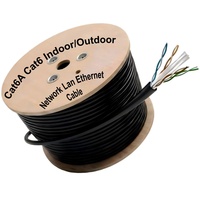 Cable de Comunicación Cat6A Cat6 para Interiores/Exteriores del Fabricante, 4 Pares, 23 AWG, CCA, BC, UTP, STP, FTP, SFTP, Cable de Red LAN Ethernet, 30M