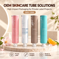 Tubes d'emballage pour crème pour les mains en aluminium recyclé mat et plastique, compressibles, 10g, avec bouchon à vis, impression UV, logo personnalisé, 12,7-35mm
