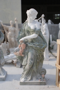 Taille réelle grand quatre saisons jardin dame sculpture marbre Figure Sculpture pierre humaine Statue féminine pour jardin décor extérieur - Product Image 4