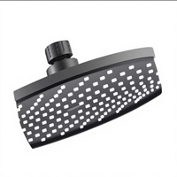 Set Shower Termostatik Abu-abu Gunmetal Tekanan Tinggi dengan Pancuran Hujan dan Semprotan Genggam, Set Keran Mixer Dinding