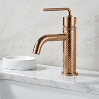 Robinet Mitigeur de Lavabo Monocommande de Luxe en Laiton et Céramique, Chromé, Cartouche Moderne, Montage sur Plateau, Garantie 5 Ans
