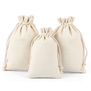 Customizable Cotton Drawstring <b>Bag</b> with Rope Handle Blank Bundle Pocket for Rice Tea Candy for Custom Logo Printing - Product Image 5