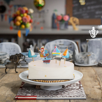 Maßgefertigte Umweltfreundliche Ozean-Serie Geburtstagskerzen Nautische Form Cartoon-Kuchendekoration Paraffinwachs Halloween-Partys Ramadan