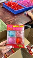 Jouet sensoriel anti-stress NeeDoh Nice Ice Baby Super Solid Squish en forme de mini cube à presser pour enfants et adultes - Édition Noël