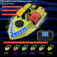 Bateau de pêche télécommandé 3-Bait-Hopper avec GPS et batterie haute capacité de 12000 mAh