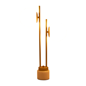 Lampada da tavolo a doppio diffusore con globo, design moderno in metallo e vetro per l'arredamento di camera da letto e soggiorno - Product Image 2