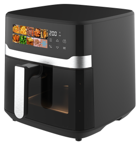 <span class=keywords><strong>Friteuse</strong></span> à air numérique grande capacité 8L 1800W, cuisson saine <span class=keywords><strong>sans</strong></span> <span class=keywords><strong>huile</strong></span> avec écran tactile LED et fenêtre visible, finition noir mat - Product Image 2