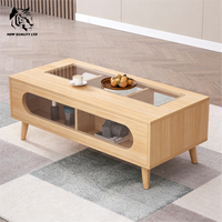 Table basse design moderne en bois, fabriquée en usine, prix bas, personnalisable, en stock, prête à être expédiée, meubles de salon, table de café.