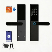 Serrure de porte intelligente TTlock, reconnaissance d'empreintes digitales, carte, mot de passe, alliage d'aluminium, serrure numérique de sécurité, porte en acier/bois, maison