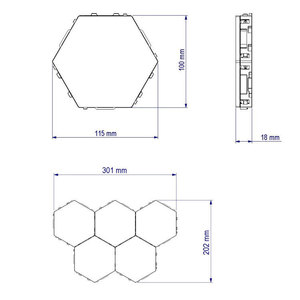 Creativo LED Luz de pared Panel extraíble de pared de nido de abeja de luz de la noche de la Oficina para el hogar - Product Image 4