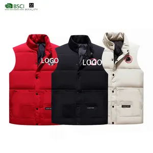 2022 OEM Logo Herbst und Winter Weiß Enten Daunen mantel Outdoor Flexible Thermal Warm Bubble Puffer Weste Herren Jacke