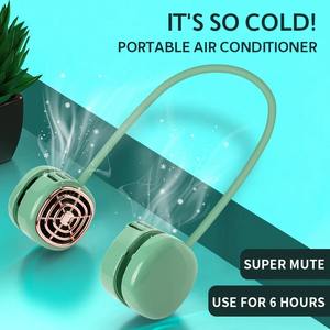 Ventilador de Cuello sin Aspas, 1800 mAh, Generador de Aire Frío, Portátil, Plegable, Recargable por USB, Ventilador Colgante, Enfriador de Aire para el Cuello - Product Image 2
