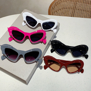 Sunray Newst Trendy Colorful High Quality Sunglasses Fashionable <strong>Blue</strong> Gold Transparent PC Frame Pink Black <strong>Party</strong> Sun <strong>Glasses</strong> - Product Image 1