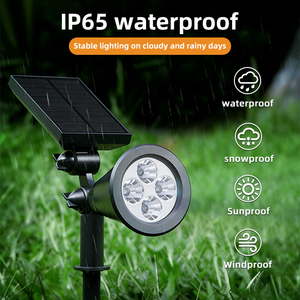 Projecteurs solaires réglables IP65 étanches pour jardin, cour, extérieur, aménagement paysager, montage mural, lampes solaires pour pelouse, pour la sécurité - Product Image 3