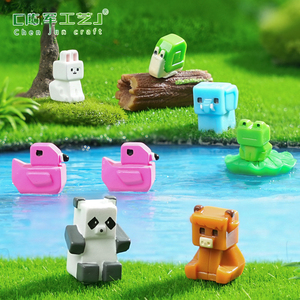 Nouveaux accessoires décoratifs suspendus DIY et petits ornements micro-paysagers en forme de dragon hexagonal <span class=keywords><strong>carré</strong></span> et de panda mignon. - Product Image 1