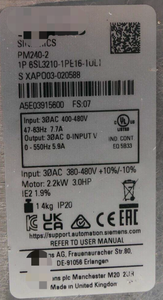 Plc PM240-<span class=keywords><strong>2</strong></span> 6SL3 210-1PE16-1UL1 FS07 6SL3210-1PE16-1UL1 - Product Image 3