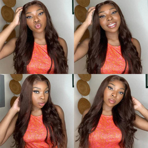 BELEZA Usine Prix Haute Qualité 13x6 Sans Colle Cheveux Brésiliens Lace Front HD Vierge Cheveux Haute Revue-Digne <span class=keywords><strong>Corps</strong></span> Vague Perruque - Product Image 4