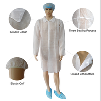 Blouse de laboratoire jetable en polypropylène non tissé avec poches, robe de visiteur en PP SMS – Prix usine
