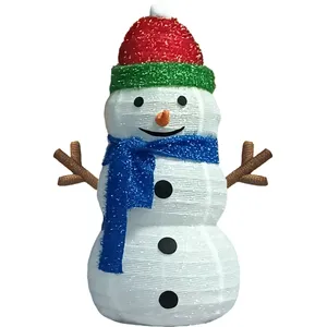 24" USB 8 function timer remote control 33 pcs LED light short bringe glass onion cloth snowman