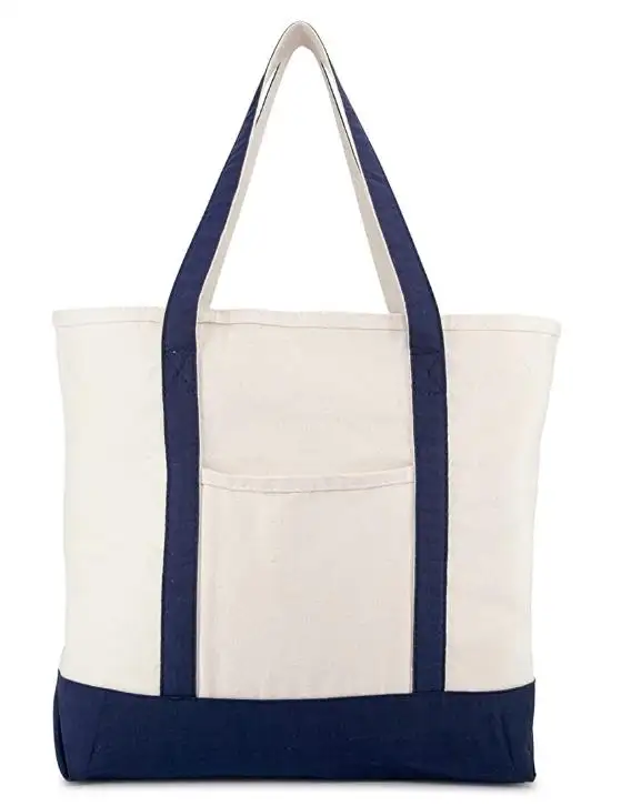 OEM recycling shoulder grocery sling handbags supermarket shopper shopping bag cotton canvas beach tote bag