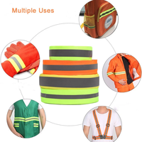 Pita Reflektif Polyester, Strip Reflektif Visibilitas Tinggi, Pita Tenun untuk Kalung Anjing dan Aksesoris Hewan Peliharaan