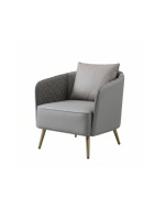 Fauteuil d'appoint en cuir PU de luxe avec accoudoirs matelassés, fauteuil simple
