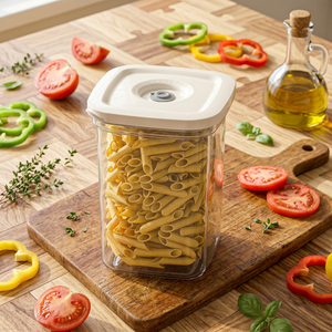 Contenants de stockage alimentaire sous vide authentiques, bocaux pour l'organisation de la cuisine, pour céréales et aliments secs, boîte à céréales sans BPA pour le sucre, la farine - Product Image 1