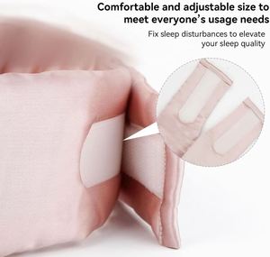 Masque de sommeil de luxe personnalisé, grand format, en soie de mûrier 100% pure, avec sangle réglable, pour le voyage, contour 3D - Product Image 3