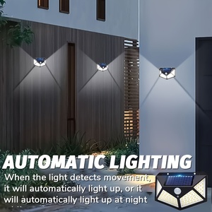 High Quality Outdoor Solar Powered Garden Lamp 100 Led Waterproof <b>Motion</b> <b>Sensor</b> Solar Wall Garden <b>Lights</b> - Product Image 2