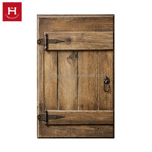 Koleksi Pintu Lemari Dapur Kayu Solid Happy Houses Farmhouse, Pintu Lengkung/<span class=keywords><strong>Barn</strong></span>/Kaca Panel, Pintu Kustom untuk Grosir Besar - Product Image 3