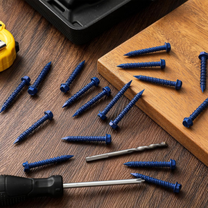 Tornillo <span class=keywords><strong>Autorroscante</strong></span> de Acero al Carbono M4.8, Métrico, Azul, Antioxidante, Grado 8.8, para Ladrillo de Hormigón Poroso, Espuma y Ladrillo Celular, Cabeza <span class=keywords><strong>Hexagonal</strong></span> - Product Image 5
