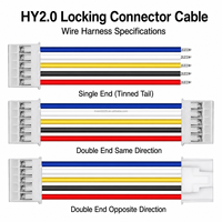 Cable conector HY de 2.0 mm, cableado de color 24AWG para PCB y dispositivos electrónicos