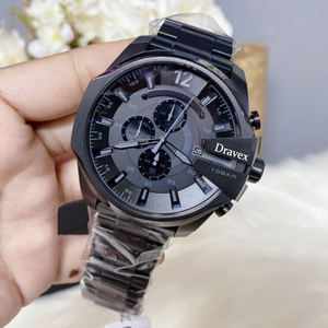 นาฬิกาควอตซ์หรูหราสำหรับผู้ชาย ยี่ห้อดัง DS รุ่น DZ4360 หน้าปัดใหญ่ สแตนเลสสตีล กันน้ำ ระบบแสดงเวลาสองเขตเวลา กลไก ETA - Product Image 4