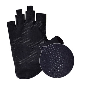 Fitness Gloves Black And Green <b>Half</b> Finger Weight Lifting Anti <b>Slip</b> For Unisex Adult - Product Image 2