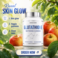 Compléments alimentaires en gommes de glutathion et de collagène à marque privée OEM/ODM pour le blanchiment de la peau et l'anti-âge