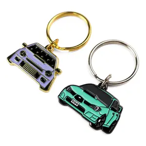 wholesale bronze custom car logo engraved metal etching embossed keychain