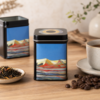 Caja de Metal Cuadrada con Logotipo Personalizado, Directamente del Fabricante OEM, para Almacenamiento de Café y Té, Caja de Metal Vacía de Calidad