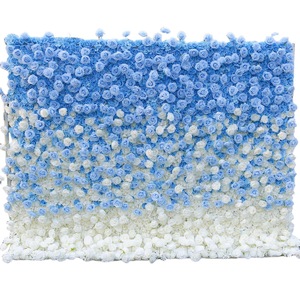 Premium 3D 5D Roll Up <b>Artificial</b> Flower Wall 8ft x 8ft Wedding Party Photo Booth Backdrop Decoration - Product Image 6