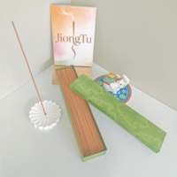 Bâtons d'encens en bois à marque privée, boîte d'emballage personnalisée, ligne de parfums naturels longue durée, pour l'automne, l'intérieur, la relaxation, la prière, en vrac