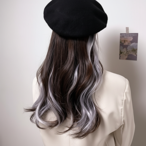 Kitchi donna diritta alla moda bicolore parrucchino 9 colori accessori per lo Styling dei capelli a ponte - Product Image 1