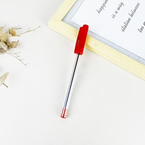 Stylo bille simple à pointe balle de 1,0 mm, encre à base d'huile, bleu, noir, rouge, avec manchon d'insertion en plastique transparent durable, idéal pour l'école - Meilleures ventes - Product Image 4