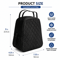 Sac à déjeuner isotherme en coton matelassé pour femmes, sac isotherme de grande capacité, boîte de rangement alimentaire portable, pour le travail, les voyages, OEM