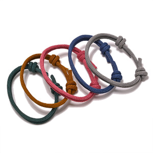 Pulseras de Cuerda Trenzada Náutica, Estilo Simple, Cordón Milán, Hechas a Mano, Color Azul Marino, Joyería para Parejas, Regalos para Fiestas - Product Image 1