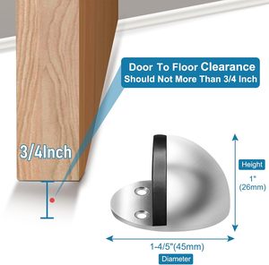 Tope de <span class=keywords><strong>puerta</strong></span> de acero inoxidable moderno QIYANG, Tope de <span class=keywords><strong>puerta</strong></span> de madera para montaje en <span class=keywords><strong>suelo</strong></span> de goma para herrajes de <span class=keywords><strong>puerta</strong></span> de construcción de hoteles - Product Image 6