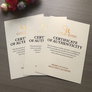 Certificado <span class=keywords><strong>de</strong></span> Autorización Personalizado <span class=keywords><strong>de</strong></span> Alta Calidad con Lámina Dorada Mate y Tarjeta Beige - Product Image 4