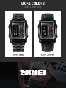 SKMEI 1868 3ATM étanche en gros numérique Unique hommes <span class=keywords><strong>Chrono</strong></span> Relogio mode électronique acier montres en cuir chaud au Nigeria - Product Image 3