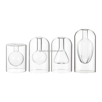 Diffuseur d'arômes en verre borosilicate transparent à double couche, vaporisateur d'huiles essentielles pour la décoration de la chambre à coucher et de la maison