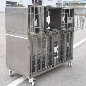 <span class=keywords><strong>Cages</strong></span> de clinique pour animaux de compagnie en acier inoxydable à cinq pièces personnalisables de haute qualité - Product Image 4