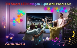 ETOP DIY RGB LED lượng tử đèn thông minh lục giác mô-đun âm nhạc âm thanh điều khiển thông minh chiếu sáng tường trang trí hình lục giác ánh sáng ban đêm - Product Image 6